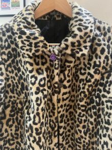 Leopard Print Faux  Fur  Vintage Jacket