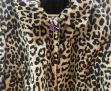 Leopard Print Faux  Fur  Vintage Jacket