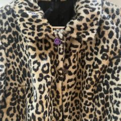 Leopard Print Faux  Fur  Vintage Jacket