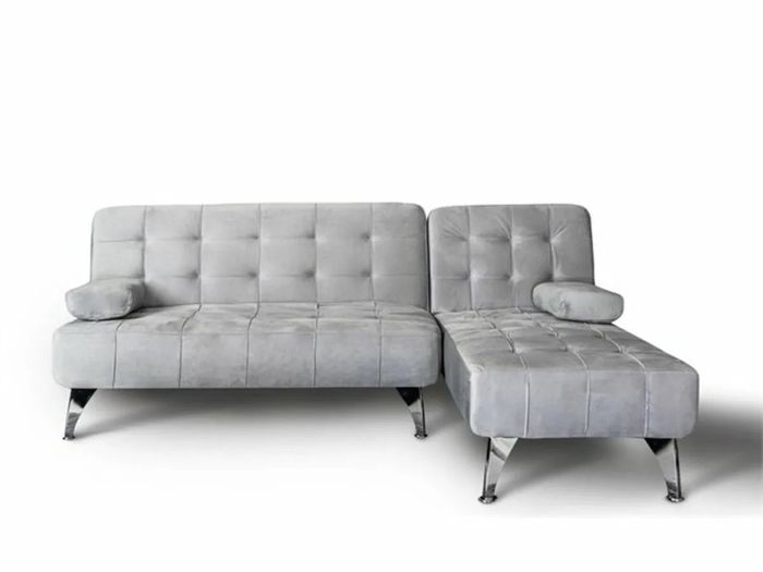 Elegant Velvet Sofa Bed with Chaiselongue 4 COLOURS
