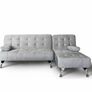 Elegant Velvet Sofa Bed with Chaiselongue 4 COLOURS Image 3