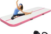 Air Inflatable Gymnastics Mat Tumbling Mats10ft 13ft 16ft 20ft Track 4 Inch Thickness Tumble Air Roller Barrel Tracks for Home Use/Training/Yoga with Electric Pump