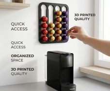 Wall mounted Nespresso capsule holder - 3D printed