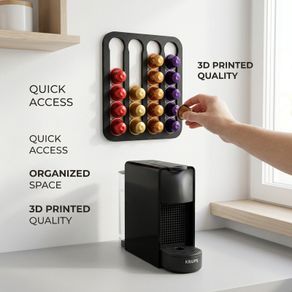 Wall mounted Nespresso capsule holder - 3D printed