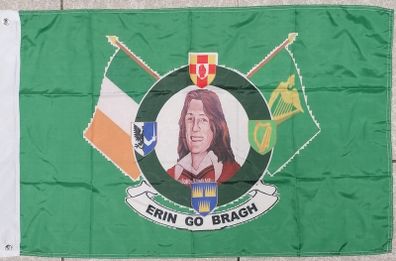 Bobby Sands Irish Republican hunger striker flag green 3ft x 2ft.