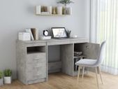 Desk Concrete Grey 140x50x76 cm Chipboard