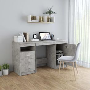 Desk Concrete Grey 140x50x76 cm Chipboard