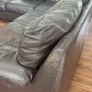 Brown Leather Corner Sofa Image 2