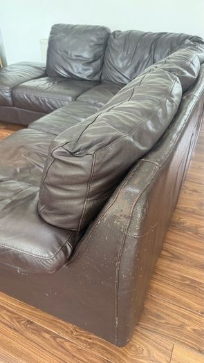 Brown Leather Corner Sofa