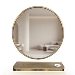 Salon chair and mirror