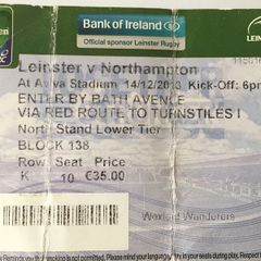 Rugby Ticket