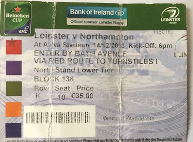 Rugby Ticket