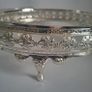 Mid-Century Chrome & Cut Glass Serving Dish Image 4