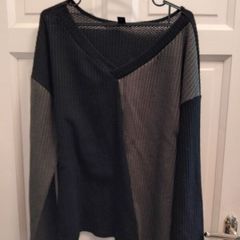 black and green long sleve top size 16