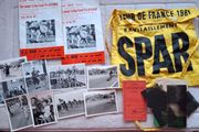 Vintage Cycle Race Tour De France MEMORABILIA PHOTOS &amp;, Negatives ,  FOOD BAG , PROGRAMMES phoenix Park Dublin 1961 , Even 1962 Licenses of a competitor   LAST ONE OF TWO SETS  !