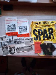 Vintage Cycle Race Tour De France MEMORABILIA PHOTOS &, Negatives ,  FOOD BAG , PROGRAMMES phoenix Park Dublin 1961 , Even 1962 Licenses of a competitor   LAST ONE OF TWO SETS  !