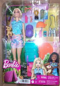 New:  Barbie Malibu Camping Doll With Puppy