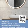 LED Bathroom Mirror 80cm Fog Free Image 2