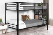 Metal Single Bunk Bed Frame- Black - Free Deliver