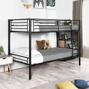 Metal Single Bunk Bed Frame- Black - Free Deliver
