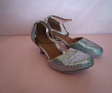 Sparkly heels with Felt soles