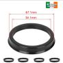 4pcs Black Car Plastic Wheel Hub Centric Rings Spigot rings Center Bore 67.1-54.1mm Image 3