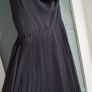 SAVIDA black pleated one shoulder ruffle dress Sz 12 Image 2
