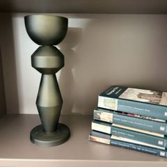 Large Glass Candle Holder - Decorative Sculpture