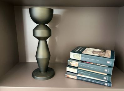 Large Glass Candle Holder - Decorative Sculpture