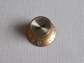 Gold Top Hat Knobs, Gold or Silver Foil Top, Volume/Tone