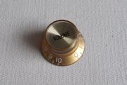Gold Top Hat Knobs, Gold or Silver Foil Top, Volume/Tone
