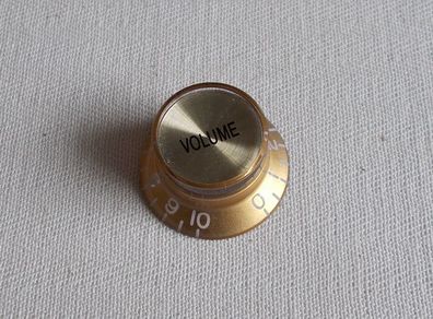 Gold Top Hat Knobs, Gold or Silver Foil Top, Volume/Tone