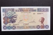 Guinea 2012.100 francs.Uncirculated Banknote.Large type.