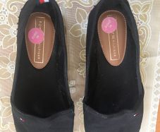Black Tommy Hilfiger flat espadrilles