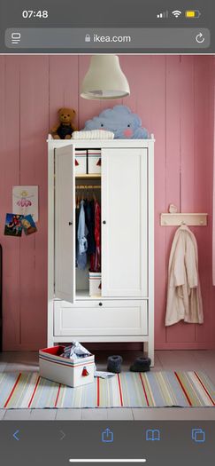 IKEA white wardrobe with drawer