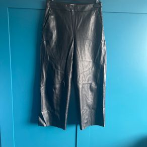 Gerry Weber black faux leather trouser. Size 12
