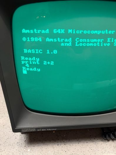 Amstrad CPC 464 + GT64 Monitor + Original Box - Tested & Working