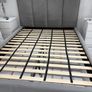 kingsize grey velour bedframe Image 2