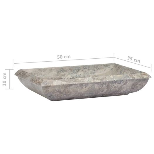 Sink Grey 50x35x10 cm Marble