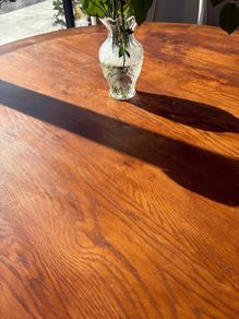 Solid oak dining table