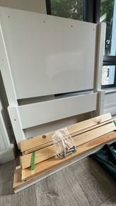 Single white bedframe