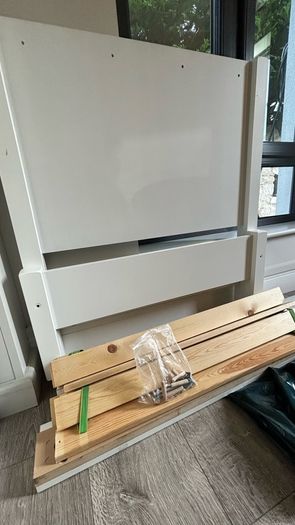 Single white bedframe