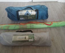 NEW Teepee 4 people tent 300cm x 300cm x 210cm Beach Umbrella Windbreaker 1,45cm x 5,00m 50e for the lot NEW