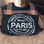 Canvas Black-and-Brown Crossbody Bag Image 2