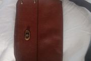 Leather satchel bag