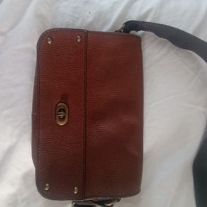 Leather satchel bag