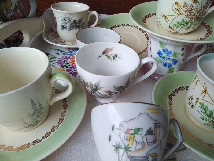 Odd Coffee Cups + Saucers