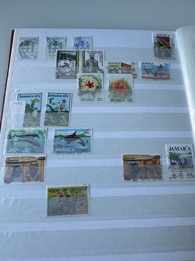 JAMAICA collection in stamp album