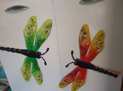 Metal Dragonfly Wall Art Decor