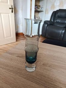 Vintage Swedish Bamboo Glass Vase Bo Borgstrom Aseda Glasbruk